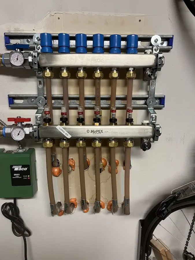 Plumber performing Gas Leak Detection at a residential property in Guntersville